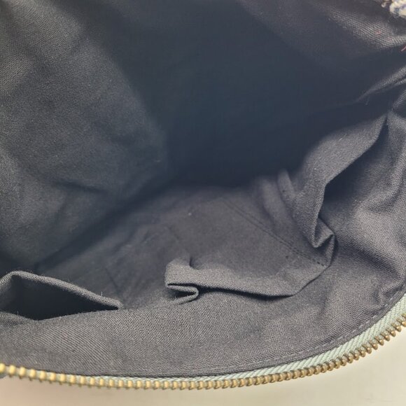 NWT Beaded Embroidered Tassel Makeup Pouch Zipper Bag Boho Seashell Travel Weave - Picture 8 of 8